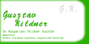 gusztav mildner business card
